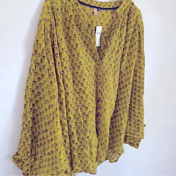 NWT Anthropologie Pilcro The Sidney Printed Batwing Blouse 2X - Picture 9 of 10